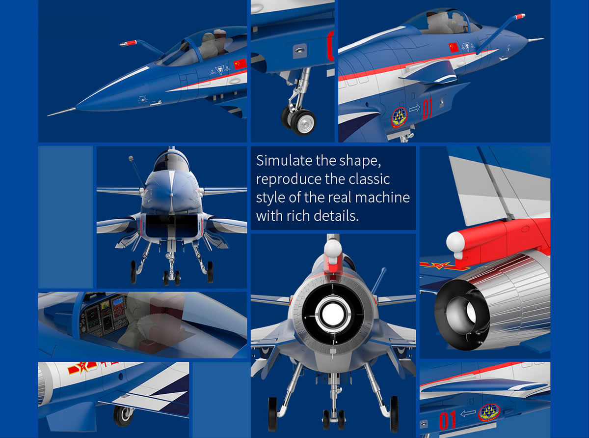 HSD HJ-10 FRP CAF NEW (DARK BLUE) Colors PNP RC Airplane