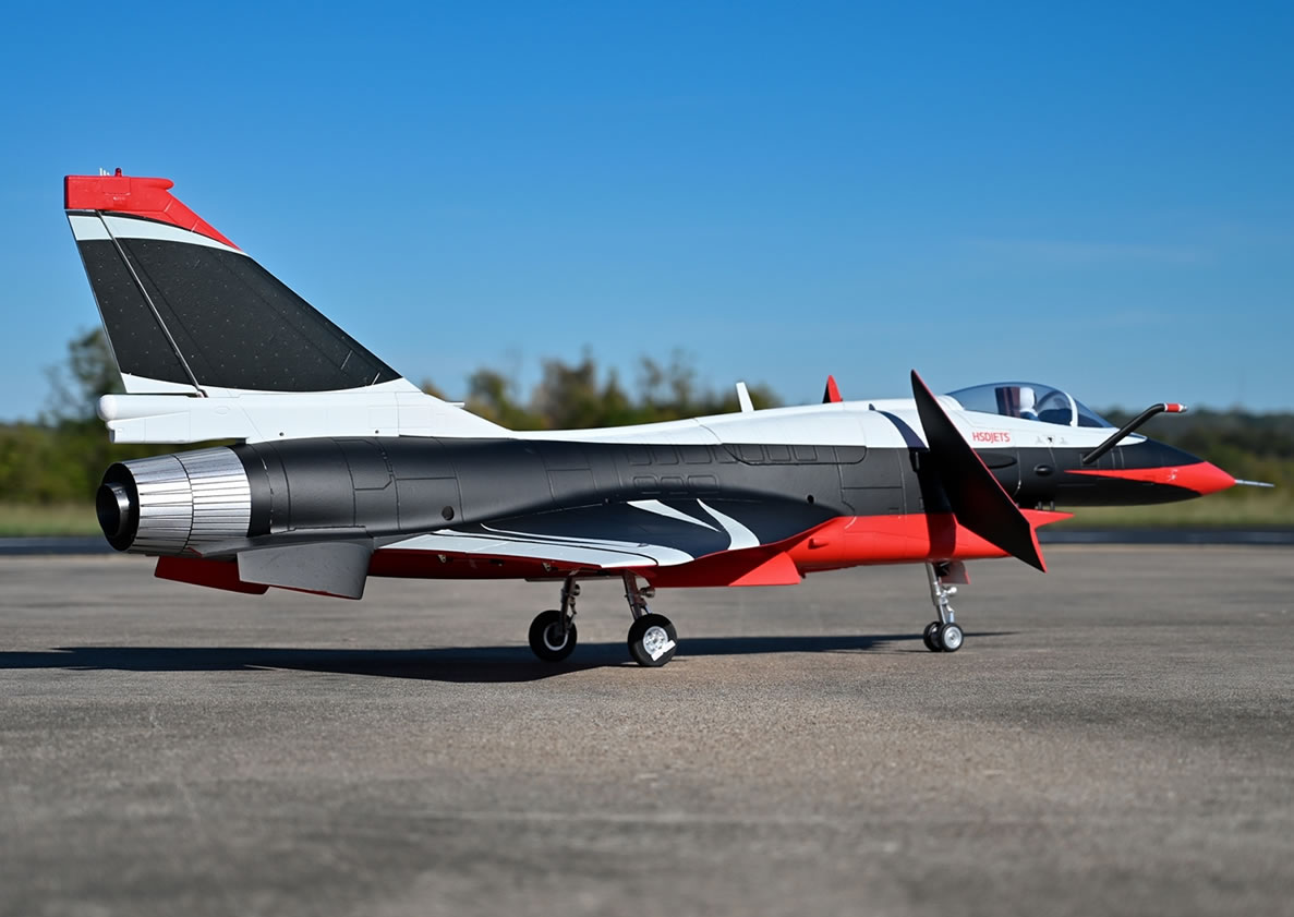 HSD Jet J-10 8kg Turbine Foam Jet PNP smoke turbine Black/Red & White RC Jet