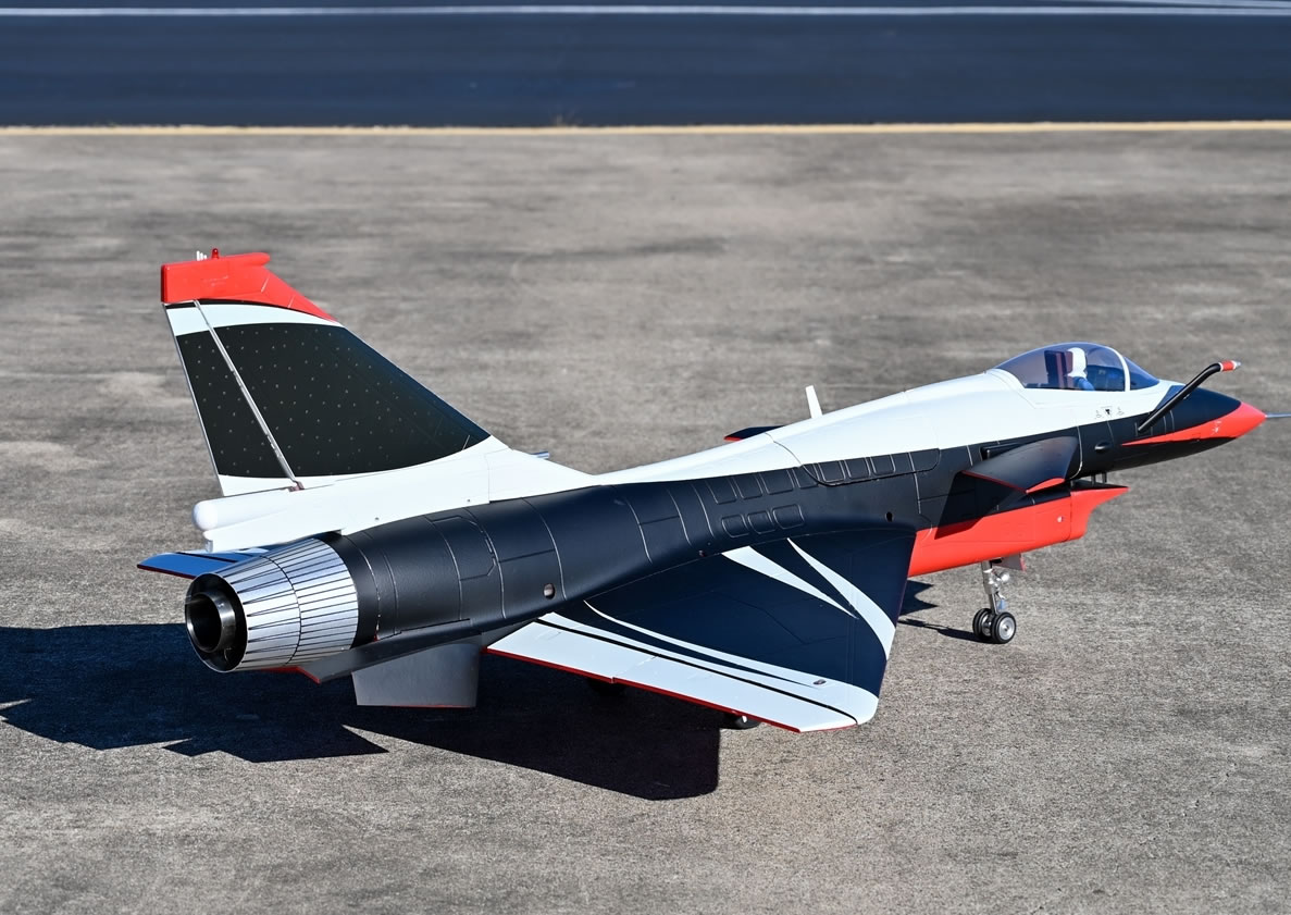 HSD Jet J-10 8kg Turbine Foam Jet PNP smoke turbine Black/Red & White RC Jet