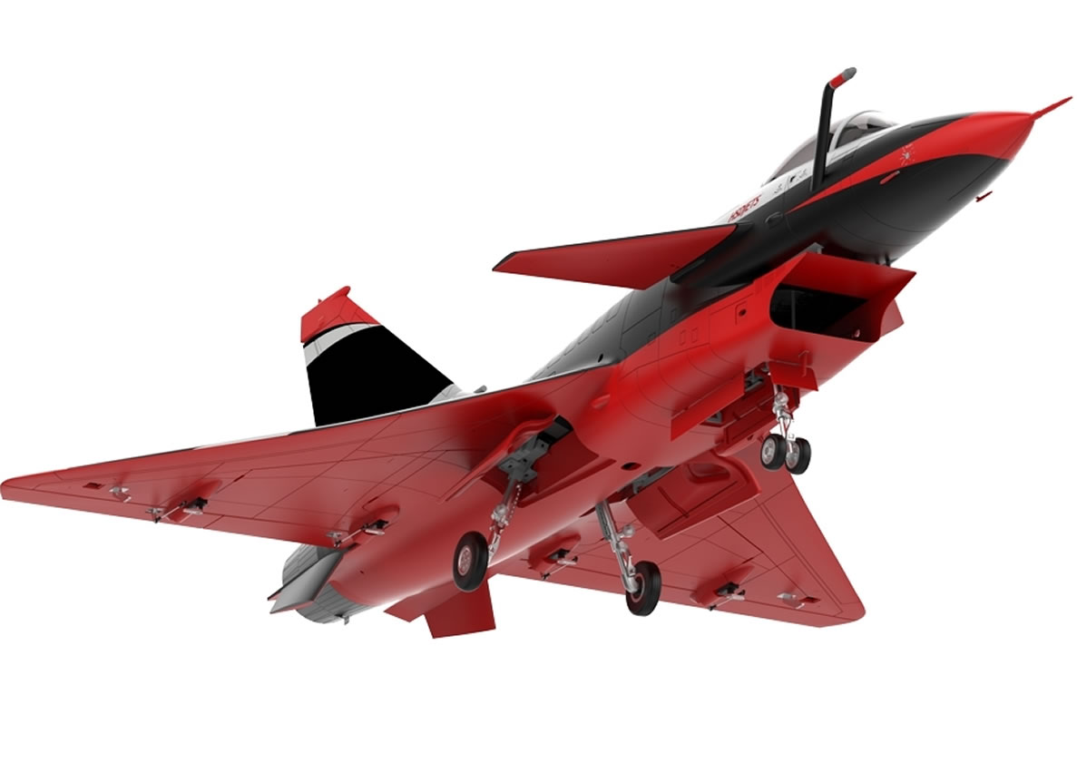 HSD Jet J-10 8kg Turbine Foam Jet PNP smoke turbine Black/Red & White RC Jet