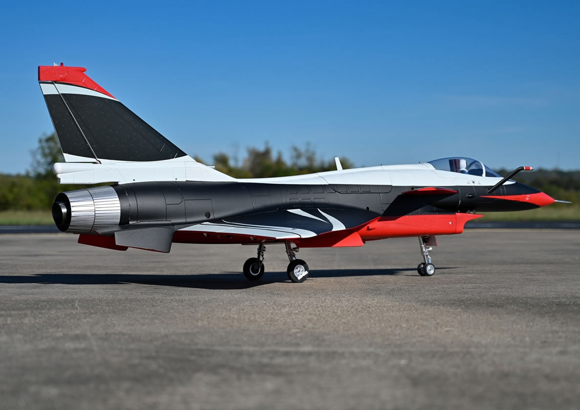 HSD Jet J-10 8kg Turbine Foam Jet PNP smoke turbine Black/Red & White RC Jet