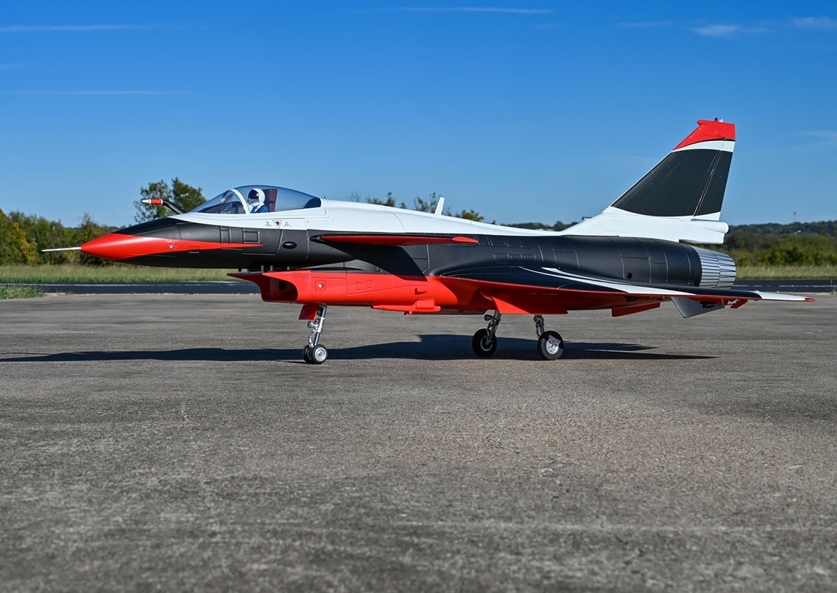 HSD Jet J-10 8kg Turbine Foam Jet PNP smoke turbine Black/Red & White RC Jet